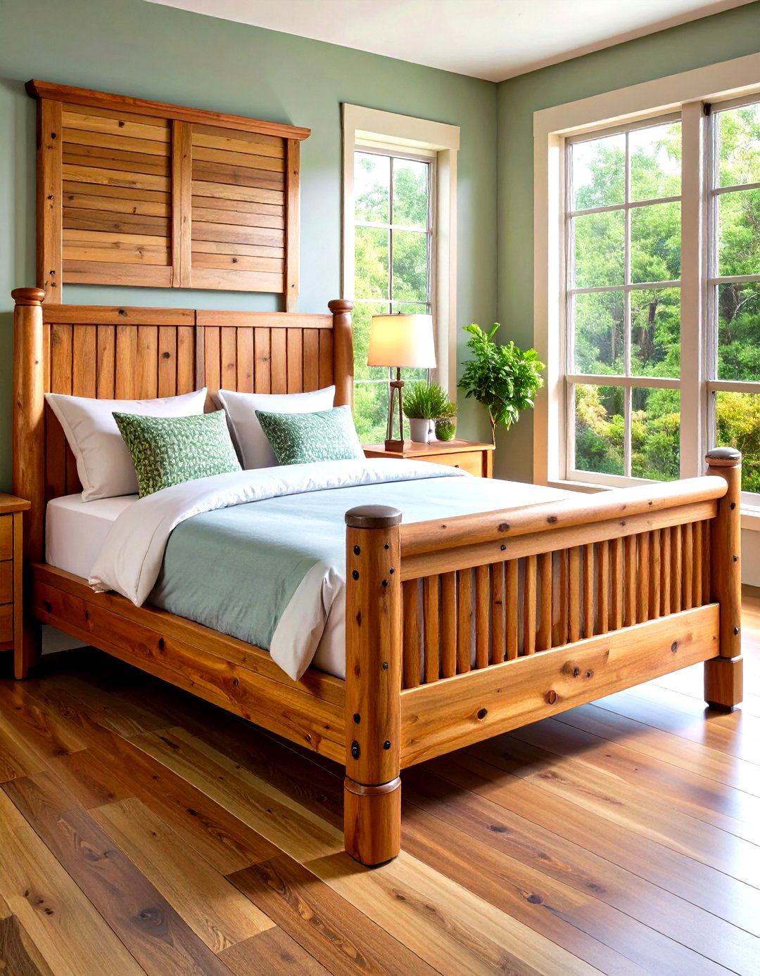 Log Frame or Twig Detail Bed - 20 Forest Themed Bedroom Ideas