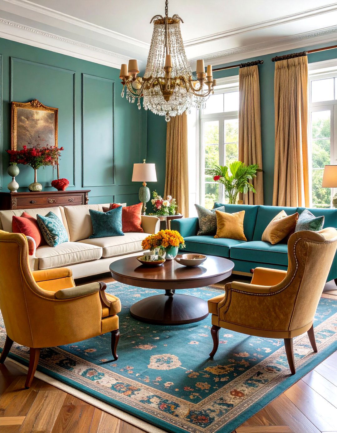 Long Living Room Formal Entertaining Showcase - 20 Long Living Room Ideas