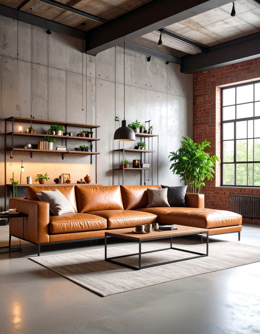 Long Living Room Industrial Loft Aesthetic - 20 Long Living Room Ideas