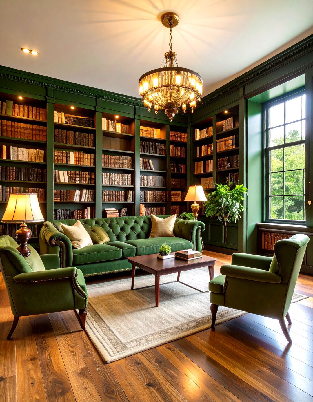 Long Living Room Traditional English Library - 20 Long Living Room Ideas