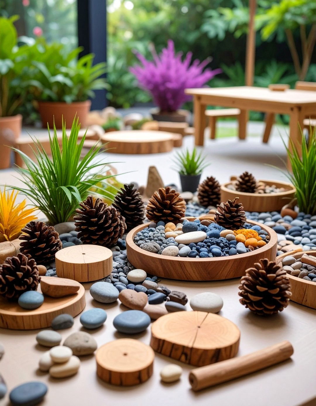 Loose Parts Play Zone Integrated into the Nursery Garden - 25 Nursery Garden Ideas