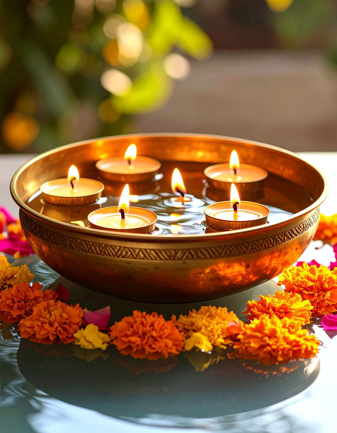 Lotus Flower Floating Candles for Cultural Flair - 20 Floating Wedding Centerpiece Ideas