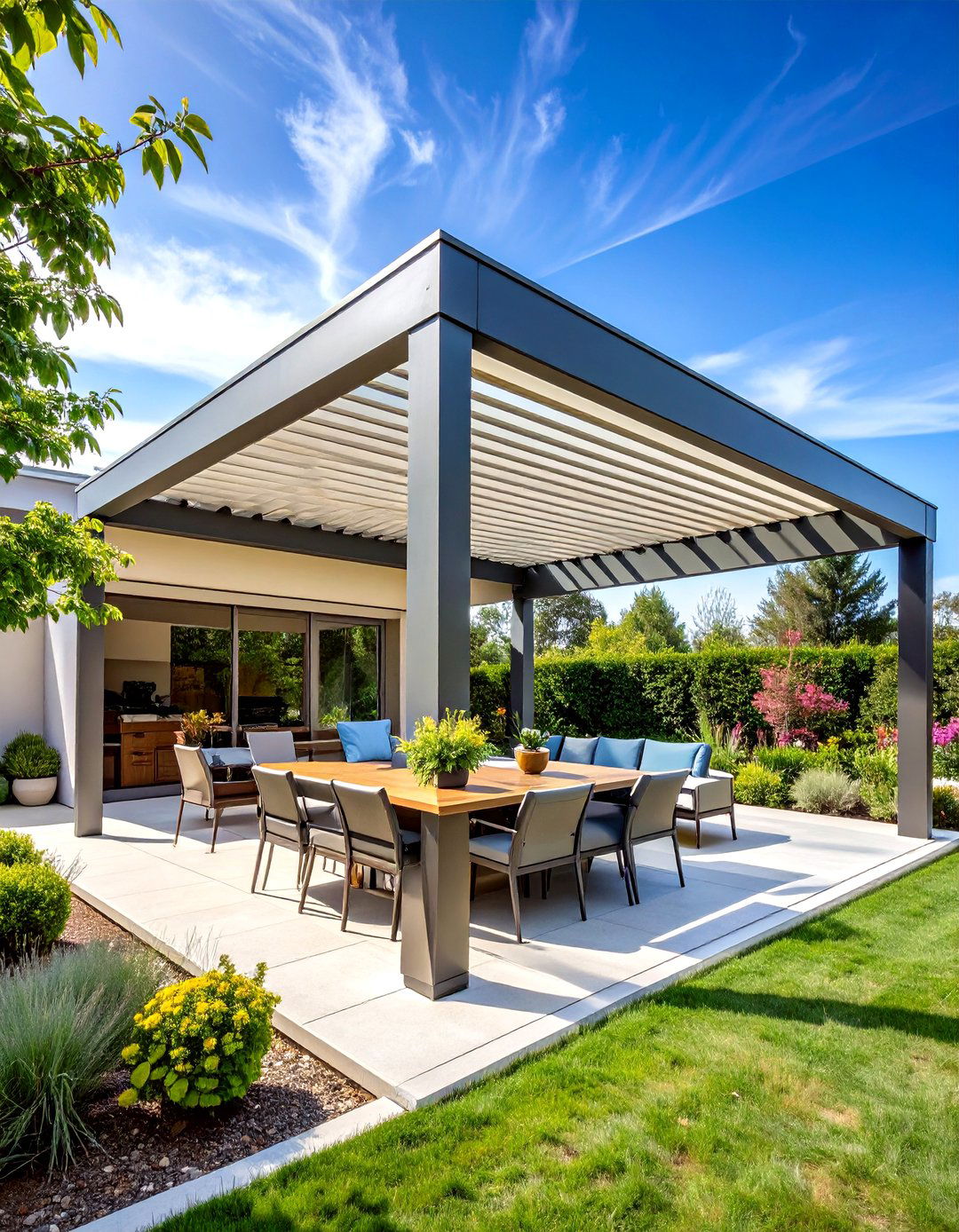 Louvered Pergola Shade Roof System - 20 Pergola Shade Ideas
