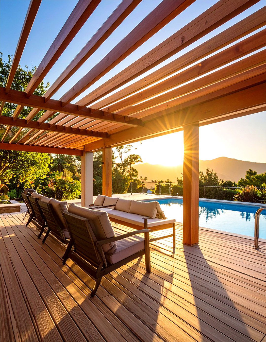 Louvered Roofs and Panels - 20 Pool Privacy Ideas