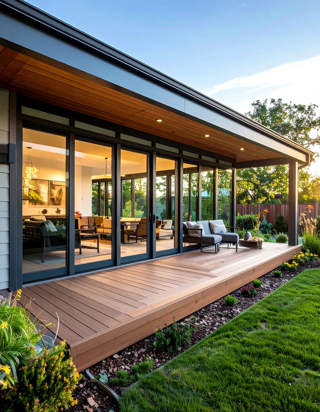 Louvered Ventilating Glass Porch Panels - 20 Glass Porch Design Ideas