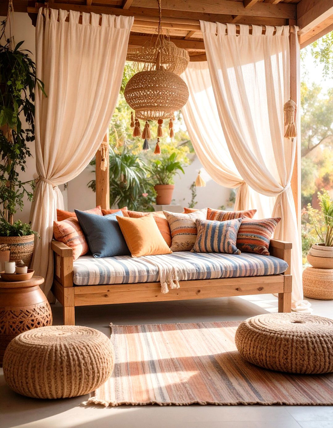 Low Level Lounge Nooks Anchor Boho Decor - 20 Boho Decor Ideas