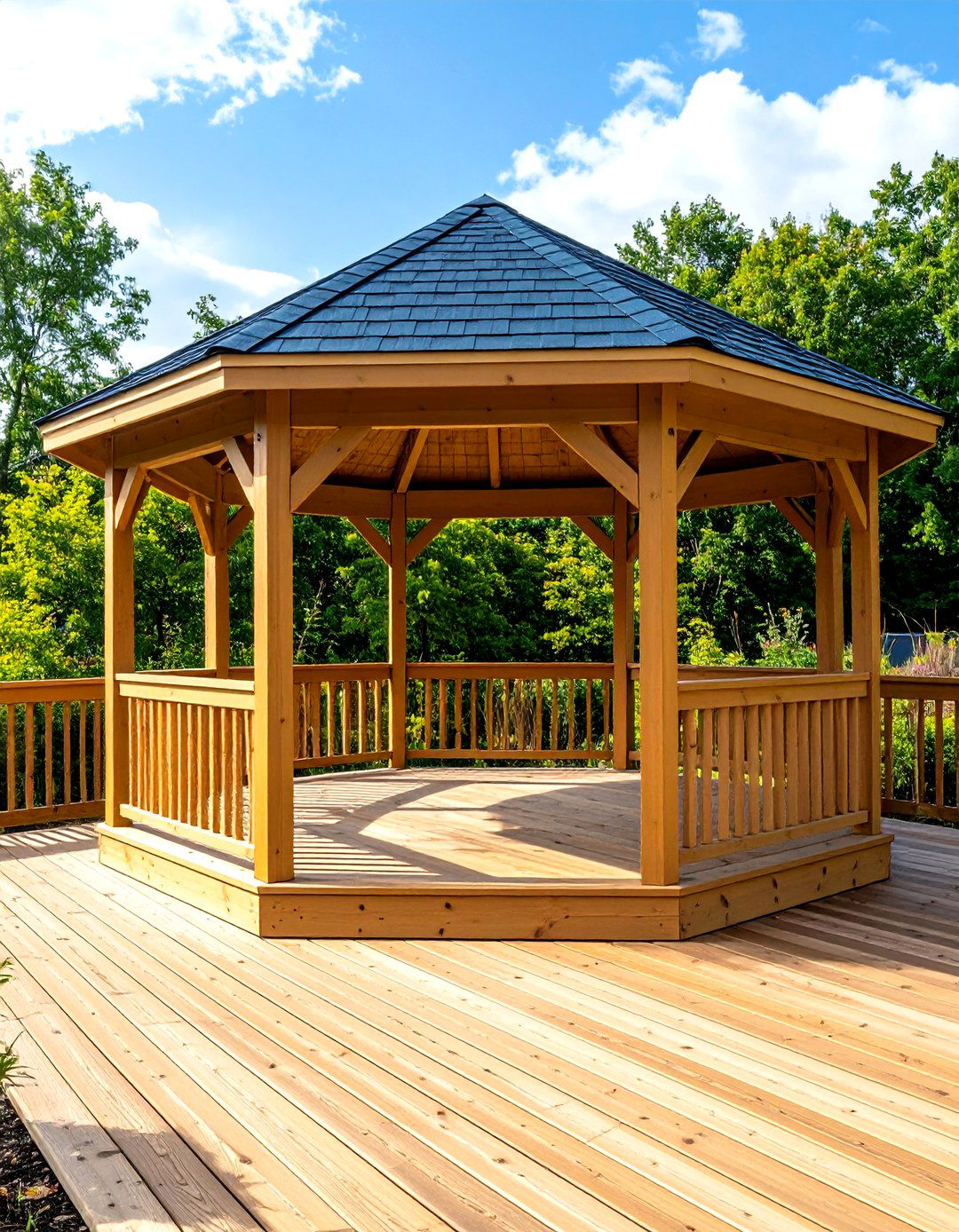 Low Maintenance Composite Deck Gazebo - 20 Gazebo on Deck Ideas