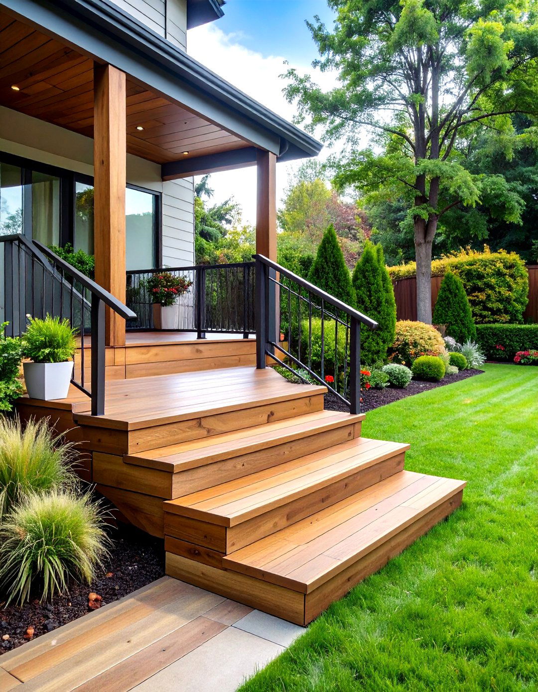 Low Maintenance Composite Deck Steps for Busy Homes - 20 Deck Steps Ideas