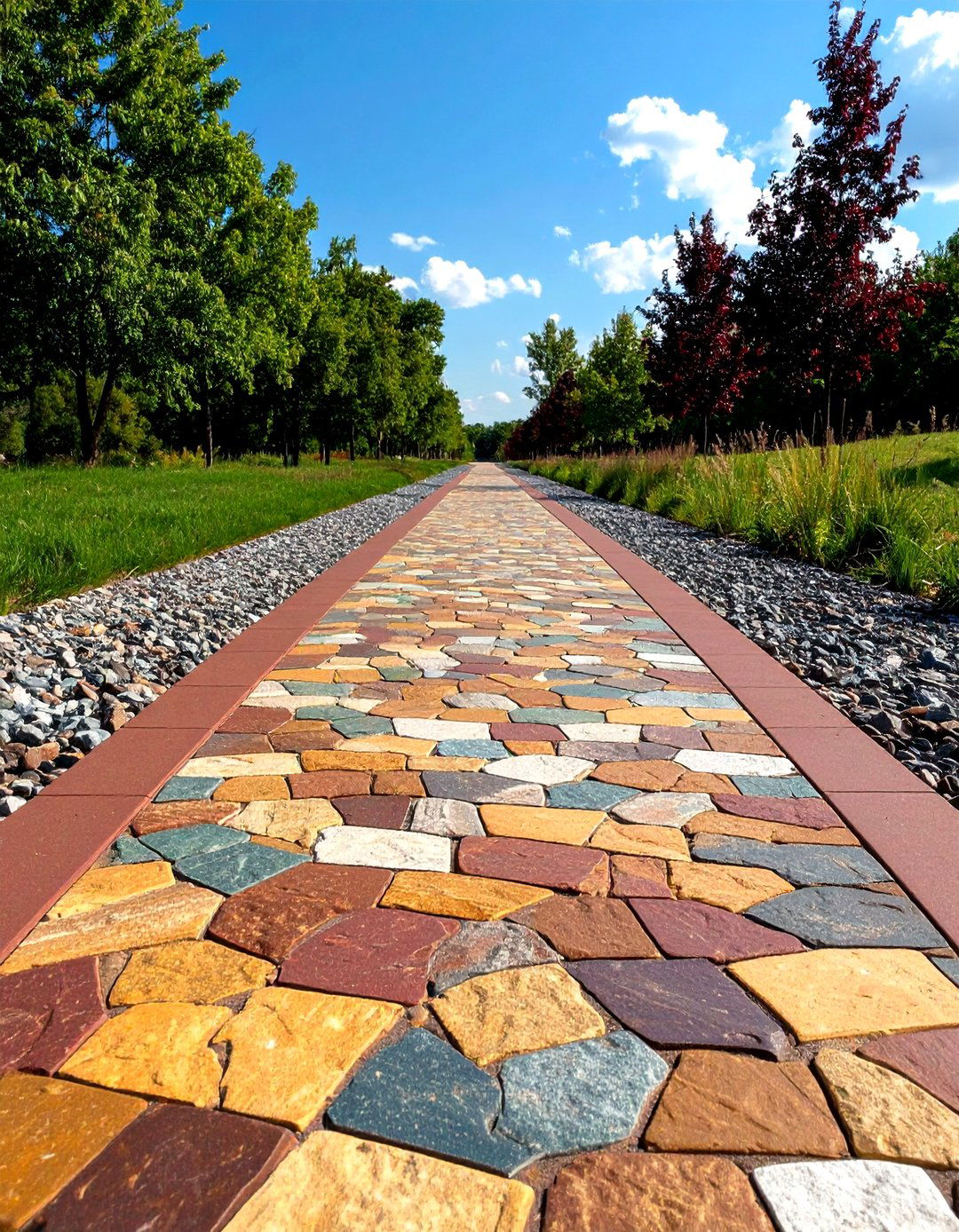 Low Maintenance Wax Polymer Granite Trail - 20 Granite Walkway Ideas