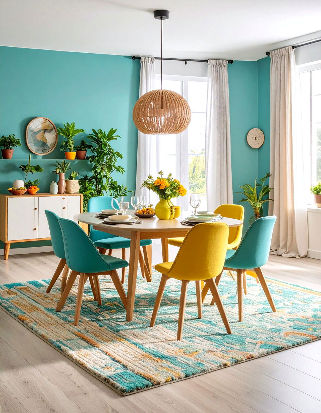 Low Pile Practical Carpeted Dining Room for Easy Maintenance - 20 Carpeted Dining Room Ideas