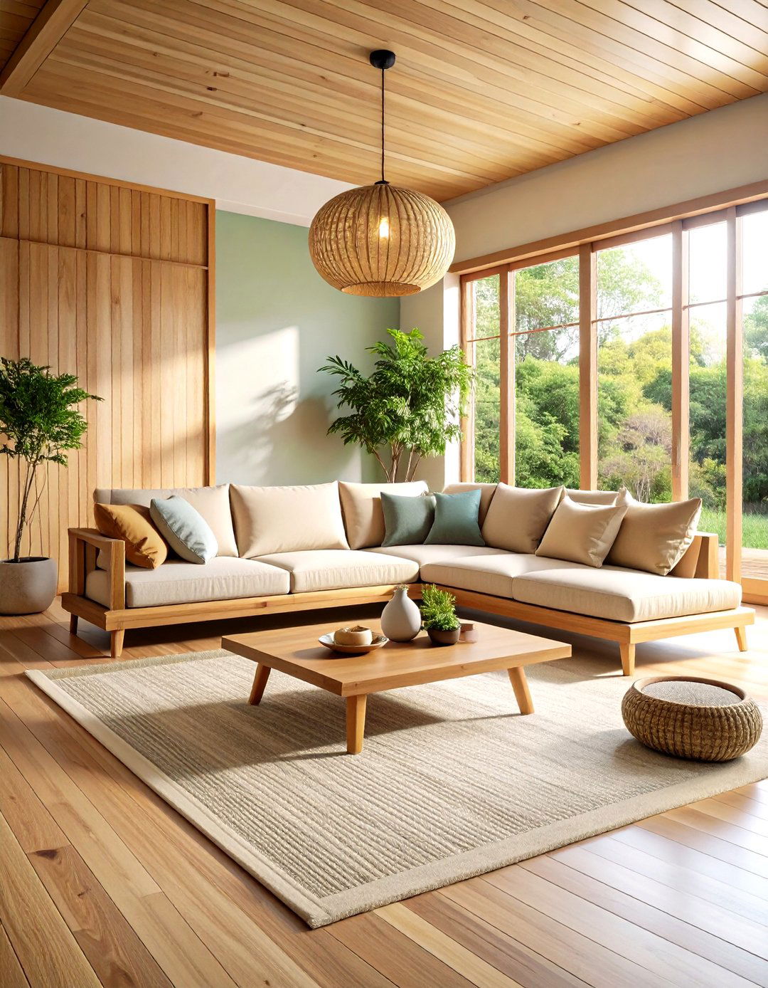Low Profile Japandi Living Room Sofas - 20 Japandi Living Room Ideas