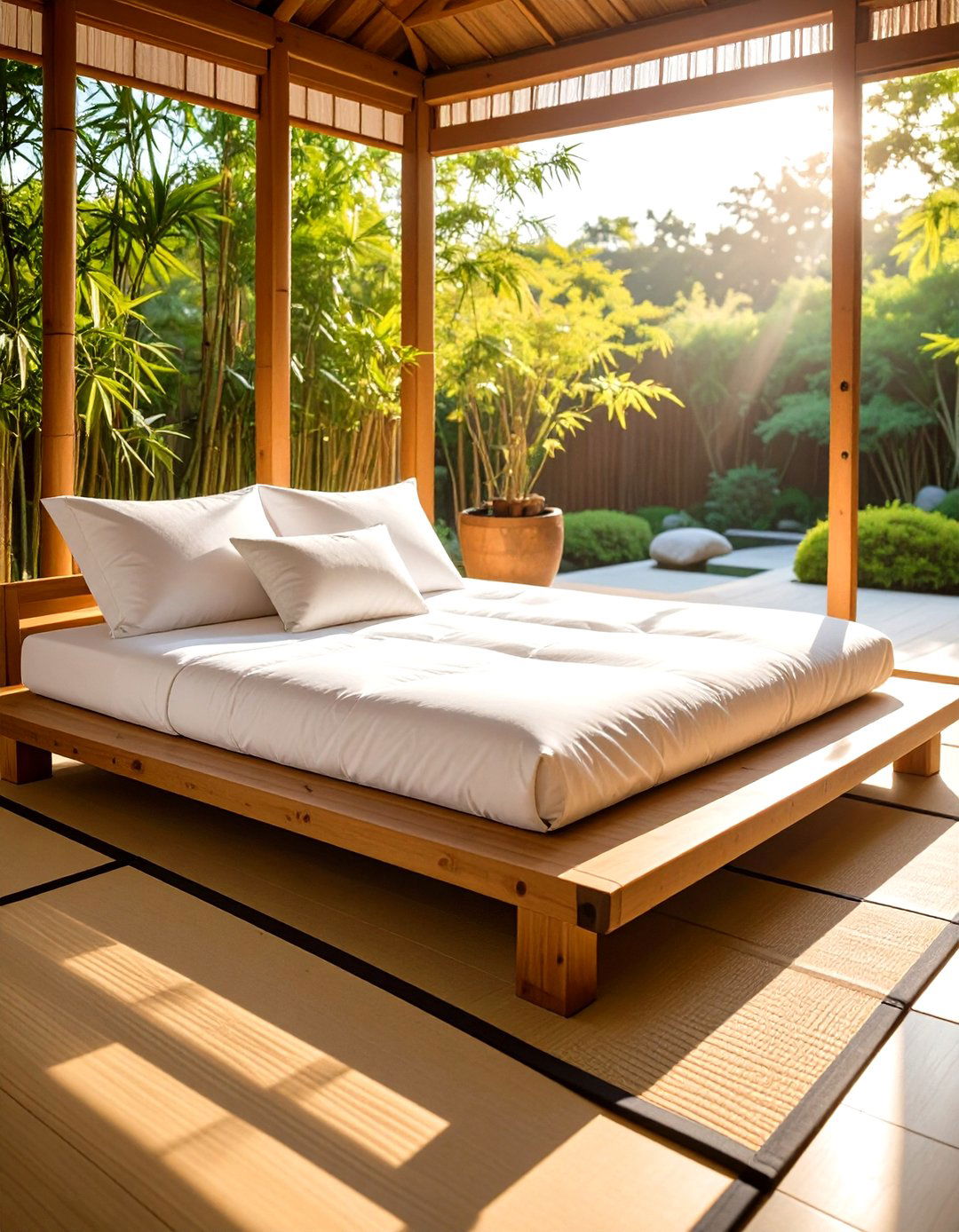 Low Profile Platform Futon for Minimalist Serenity - 20 Futon Bedroom Ideas