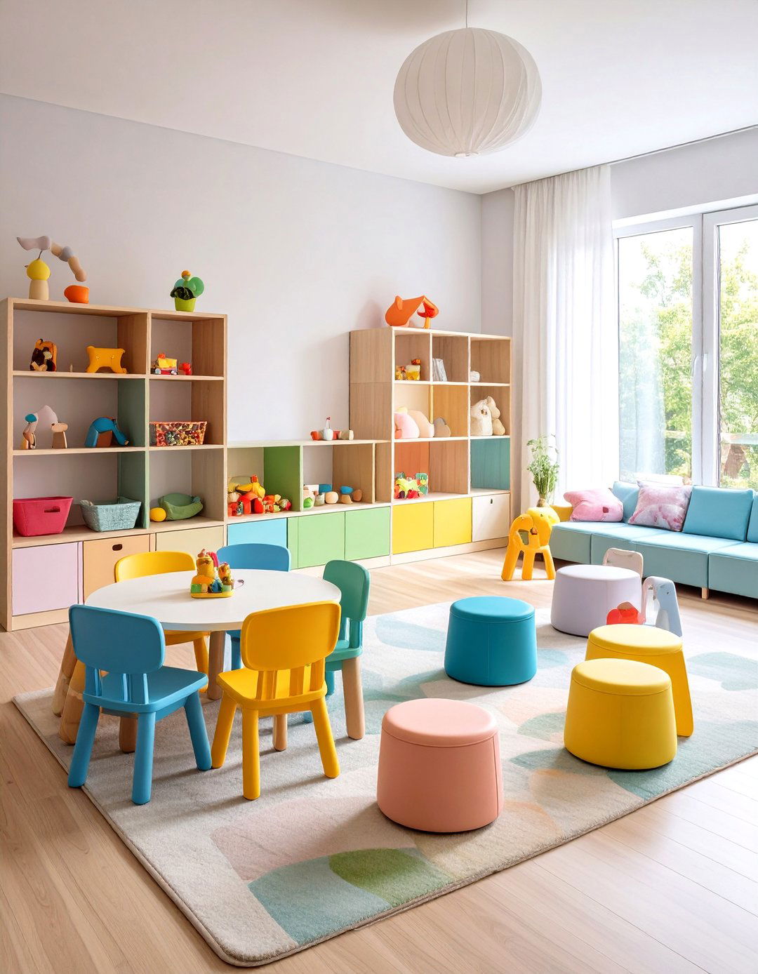 Low Profile Rounded Furniture - 20 Toddler Room Ideas