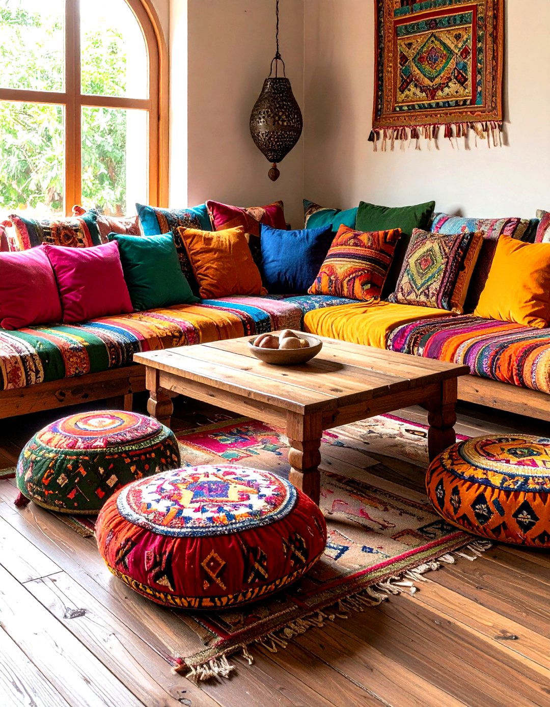 Low Seating for Lounge Style Meals - 20 Boho Dining Room Ideas