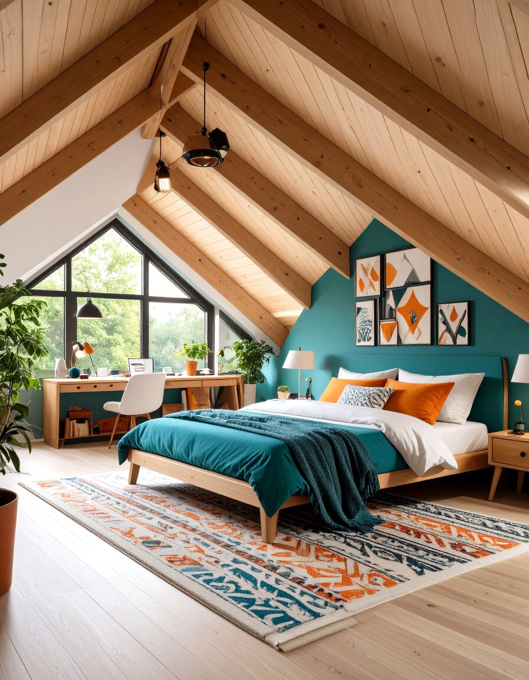 Low Sloped Ceiling Eclectic Artist Bedroom - 20 Low Sloped Ceiling Bedroom Ideas