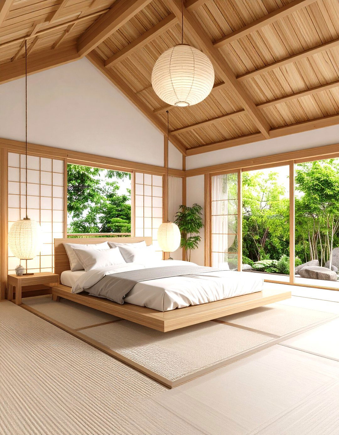 Low Sloped Ceiling Japanese Zen Bedroom - 20 Low Sloped Ceiling Bedroom Ideas
