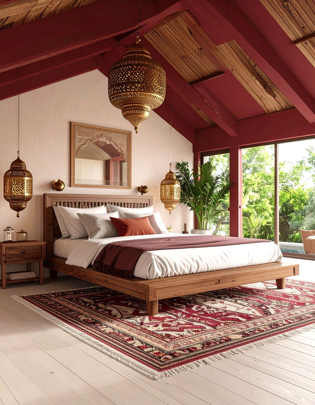 Low Sloped Ceiling Moroccan Oasis Bedroom - 20 Low Sloped Ceiling Bedroom Ideas