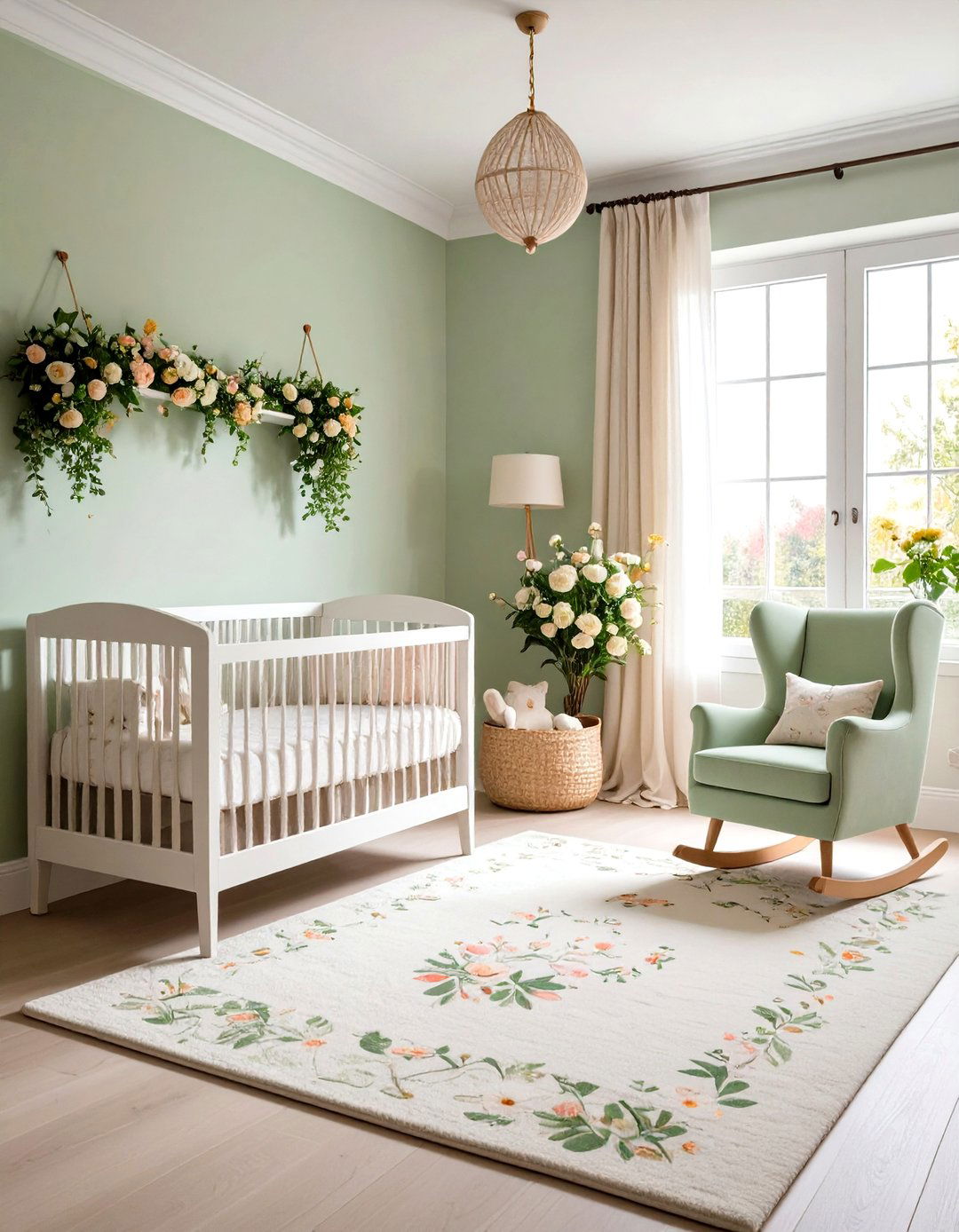 Low VOC Paint to Complement Petals - 20 Floral Nursery Ideas