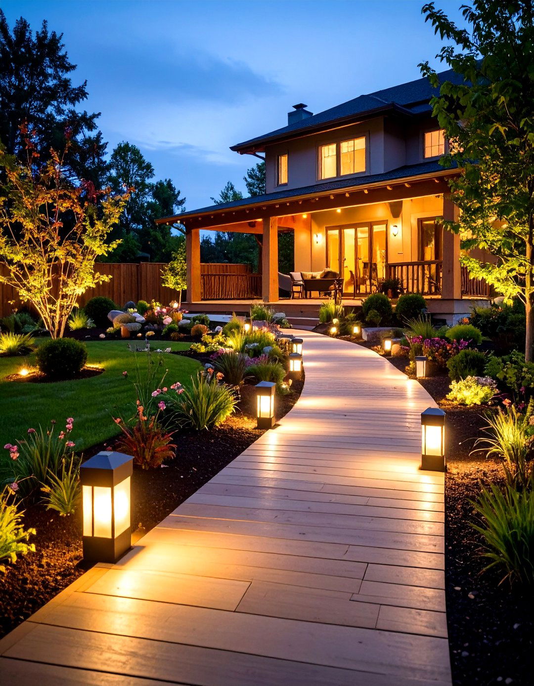 Low Voltage Path Deck Lighting Guides Guests Home - 20 Deck Lighting Ideas