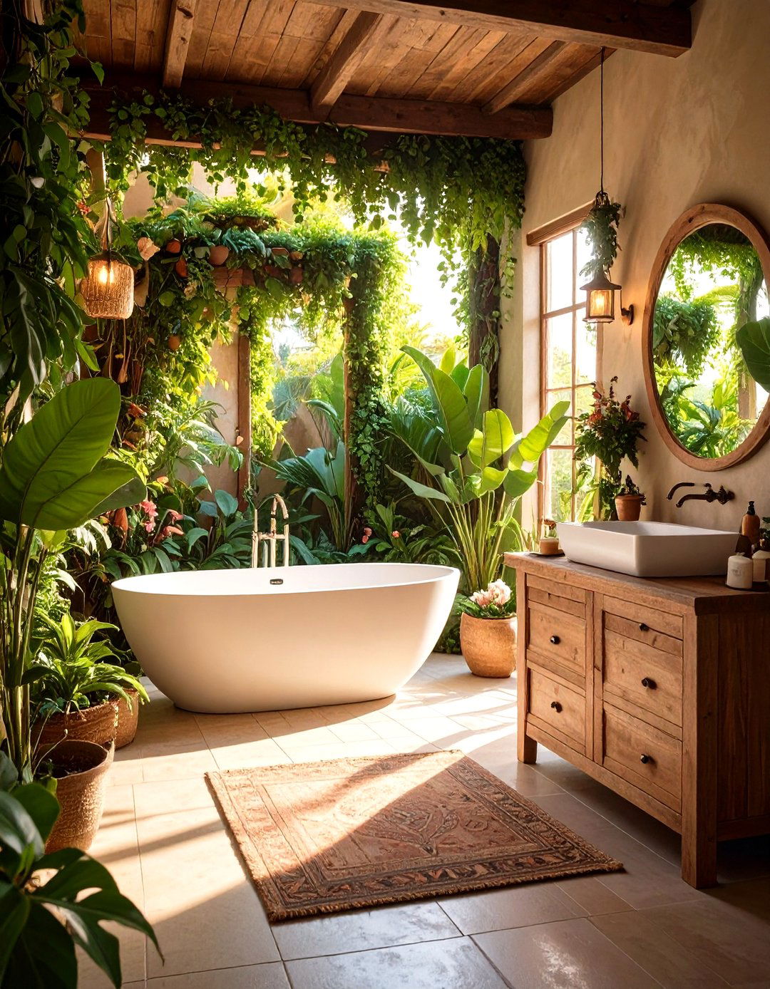 Lush Greenery Backdrops - 20 Rustic Outdoor Bathroom Ideas