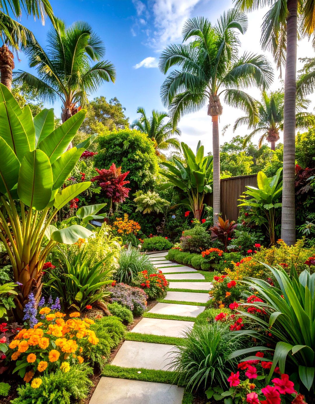 Lush Layered Tropical Garden Canopy Design - 20 Tropical Garden Ideas