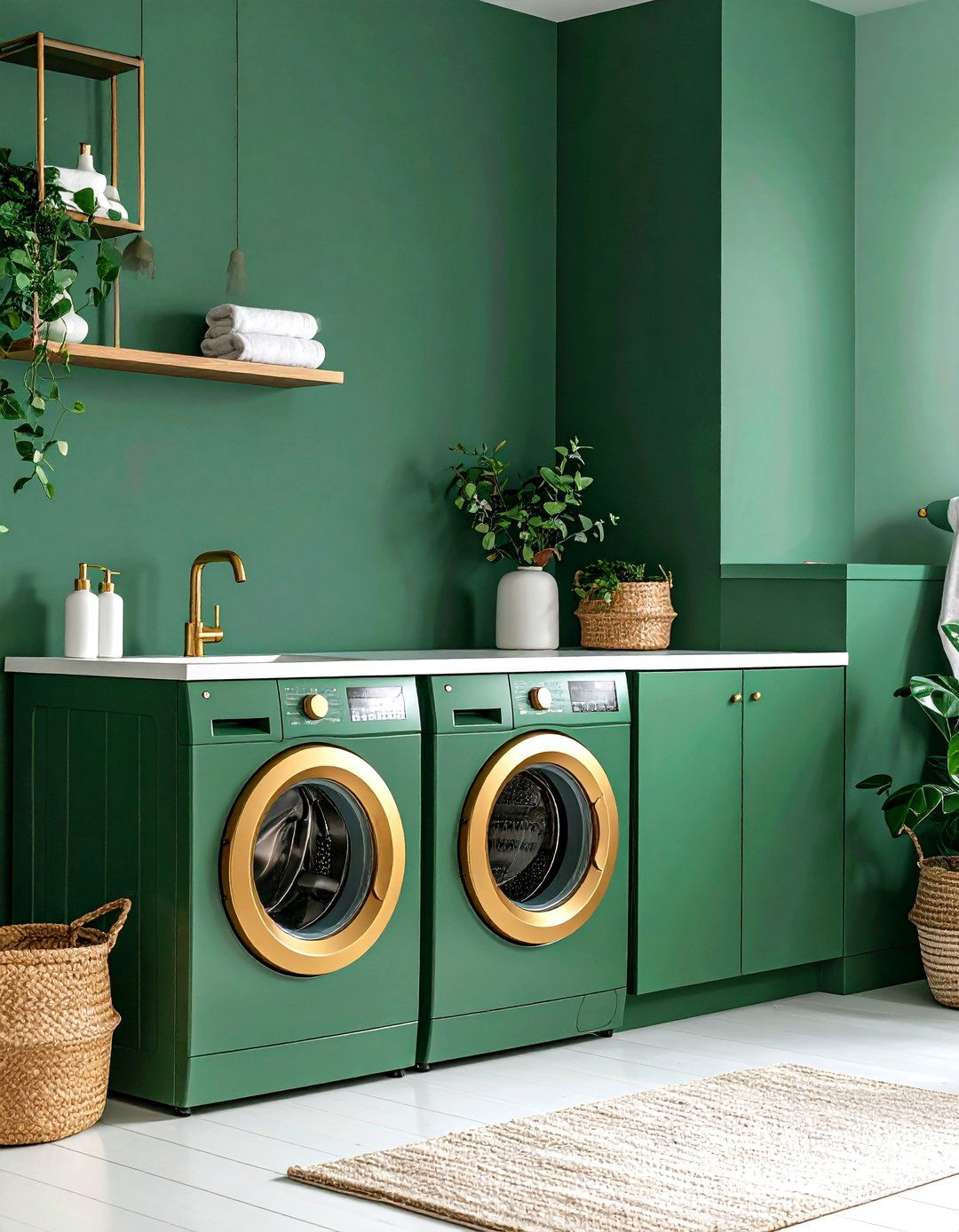 Luxe Color Drenched Micro Room - 20 Laundry Room Paint Ideas