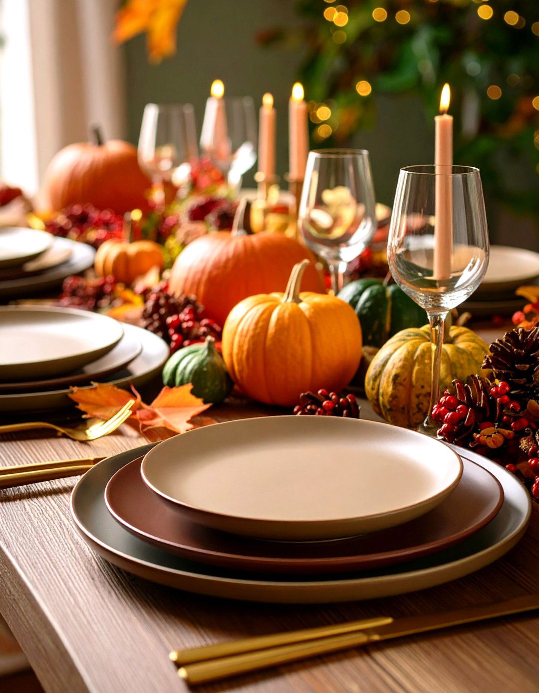 Luxe Stoneware Friendsgiving Place Setting - 20 Friendsgiving Decor Ideas