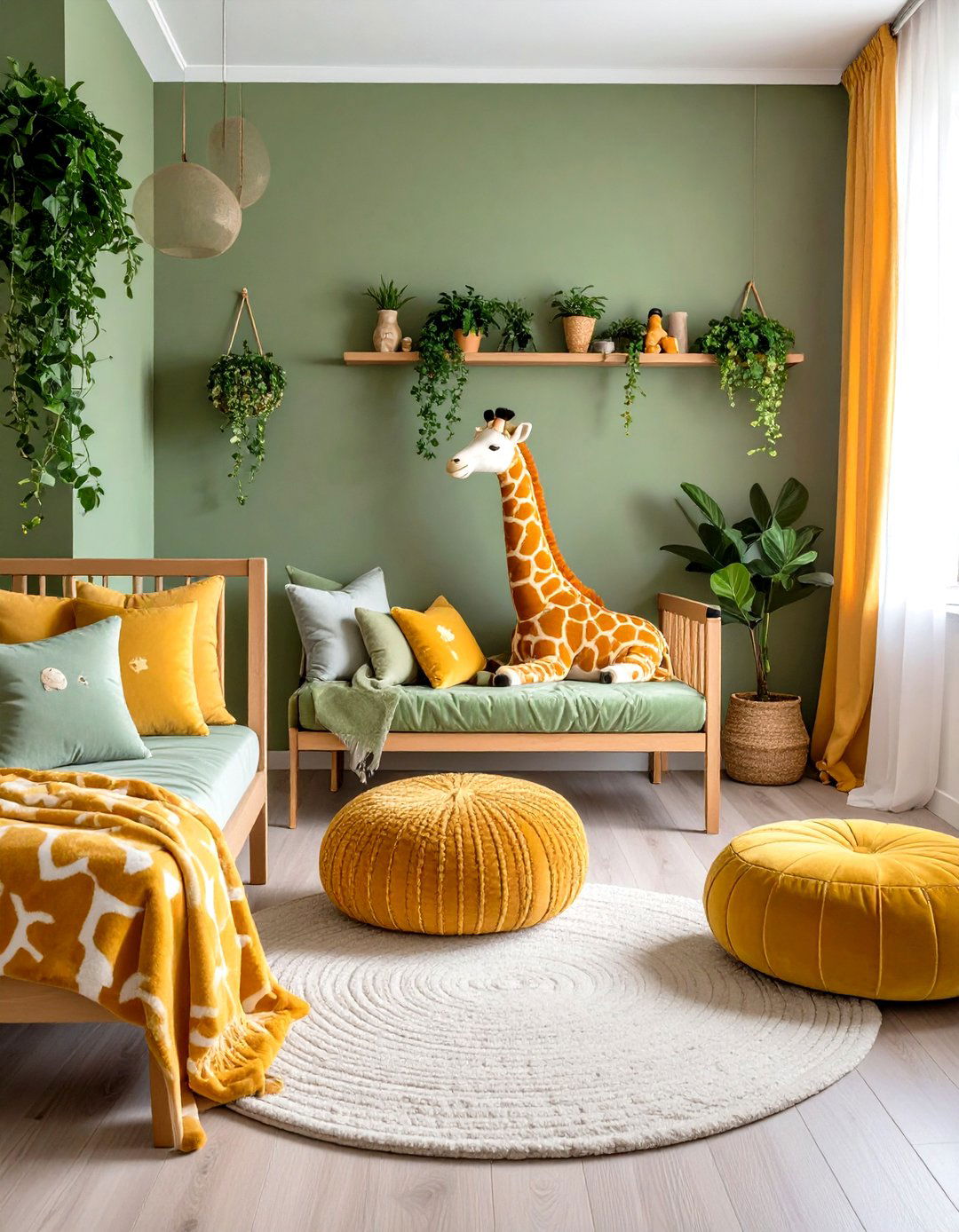 Luxe Velvet Giraffe Accents - 20 Giraffe Nursery Ideas