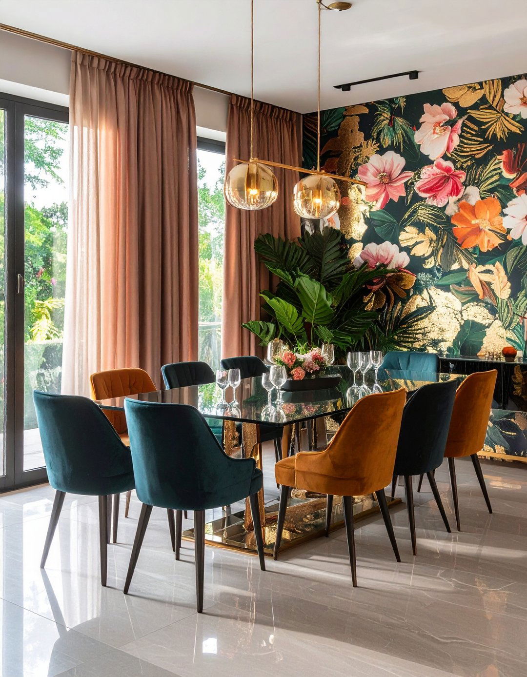 Luxurious Dining Room Wallpaper - 20 Glam Dining Room Ideas