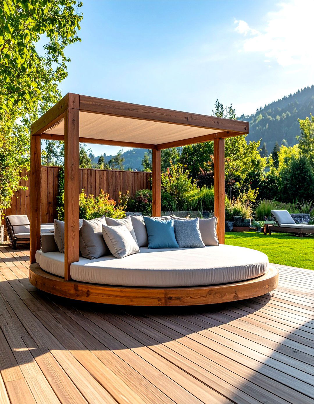 Luxurious Outdoor Daybed for Resort Style Deck Relaxation - 20 Deck Furniture Ideas