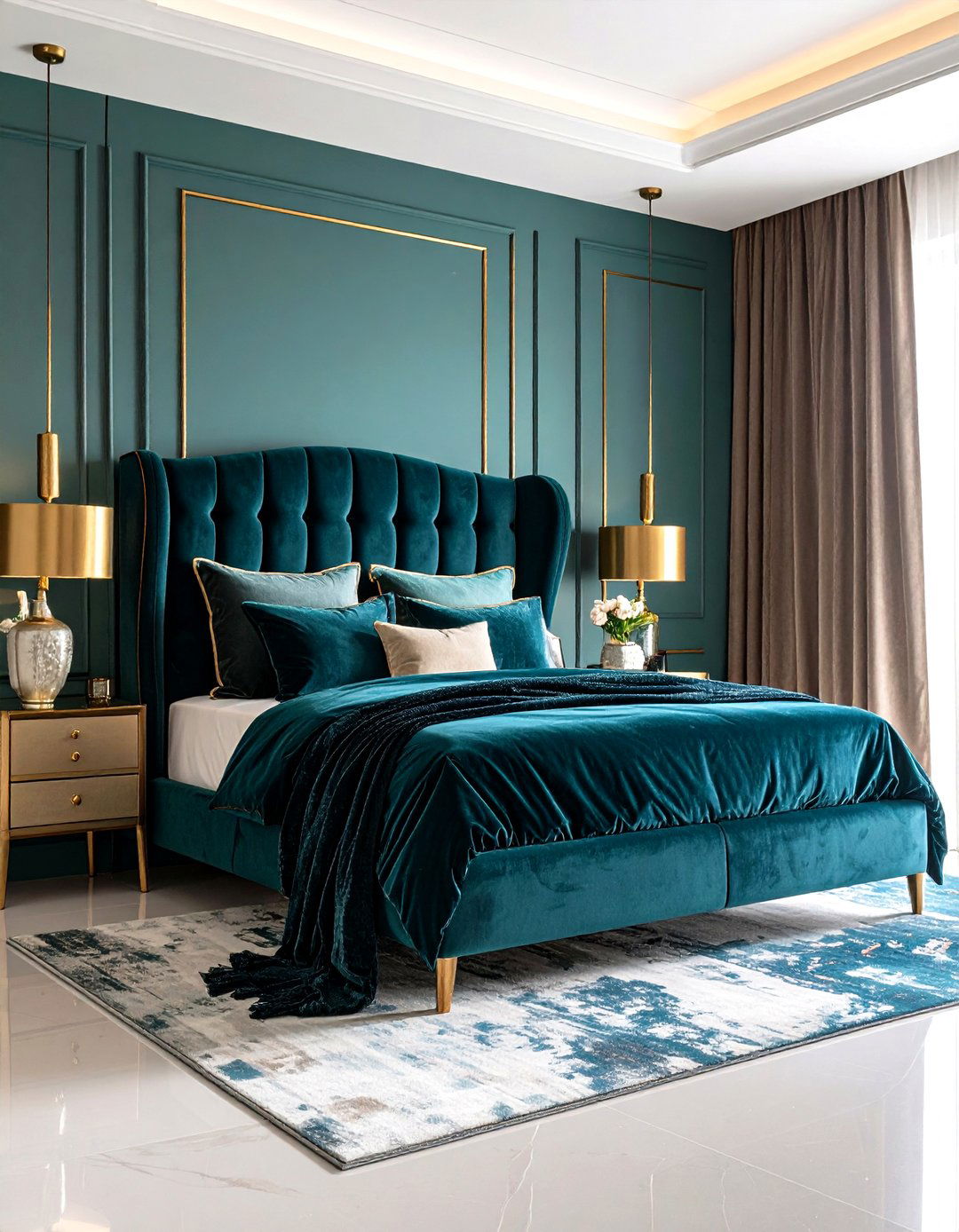 Luxurious Parisian Velvet Themed Bedroom - 20 Parisian Themed Bedroom Ideas