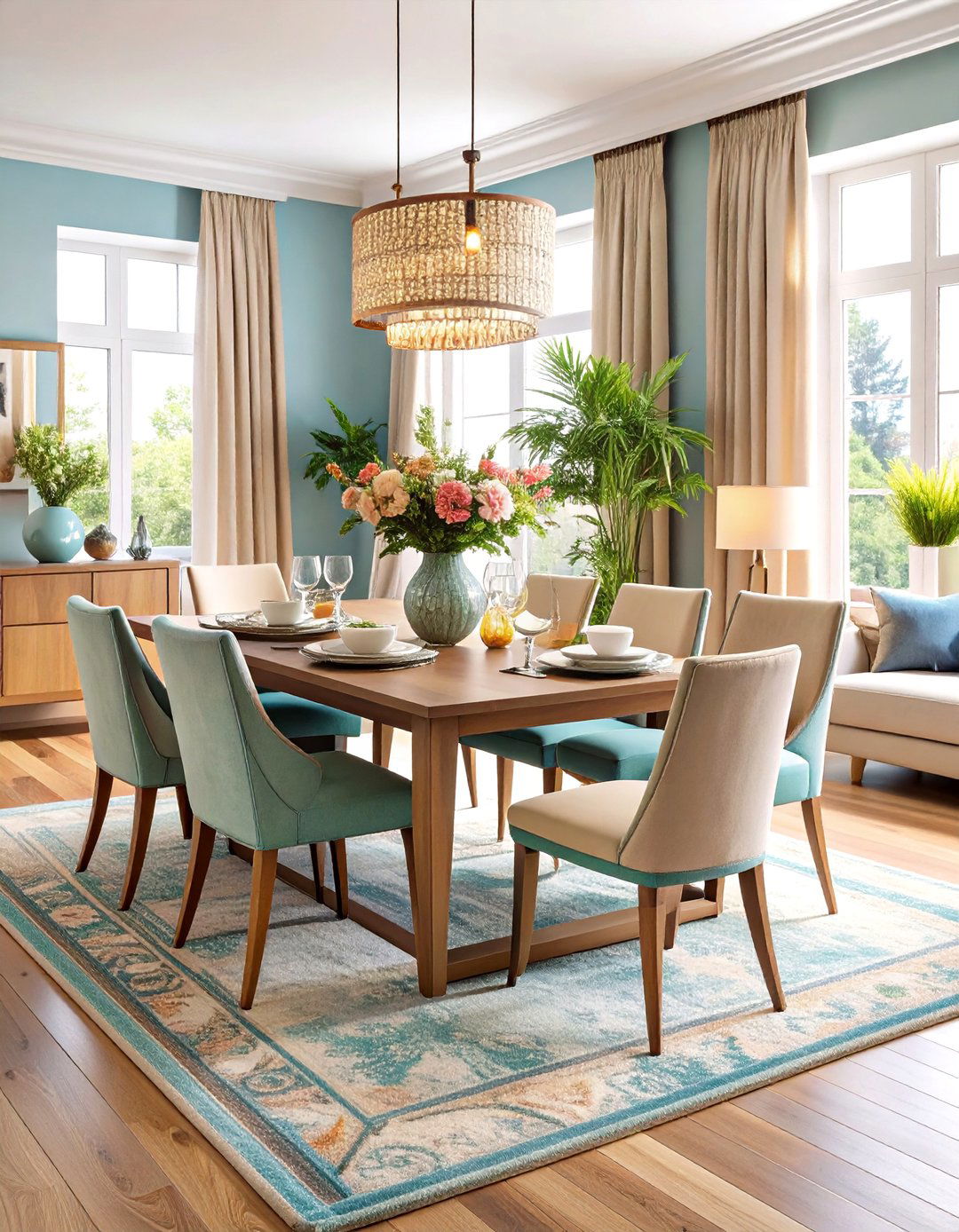 Luxurious Wool Carpeted Dining Room for Ultimate Comfort - 20 Carpeted Dining Room Ideas