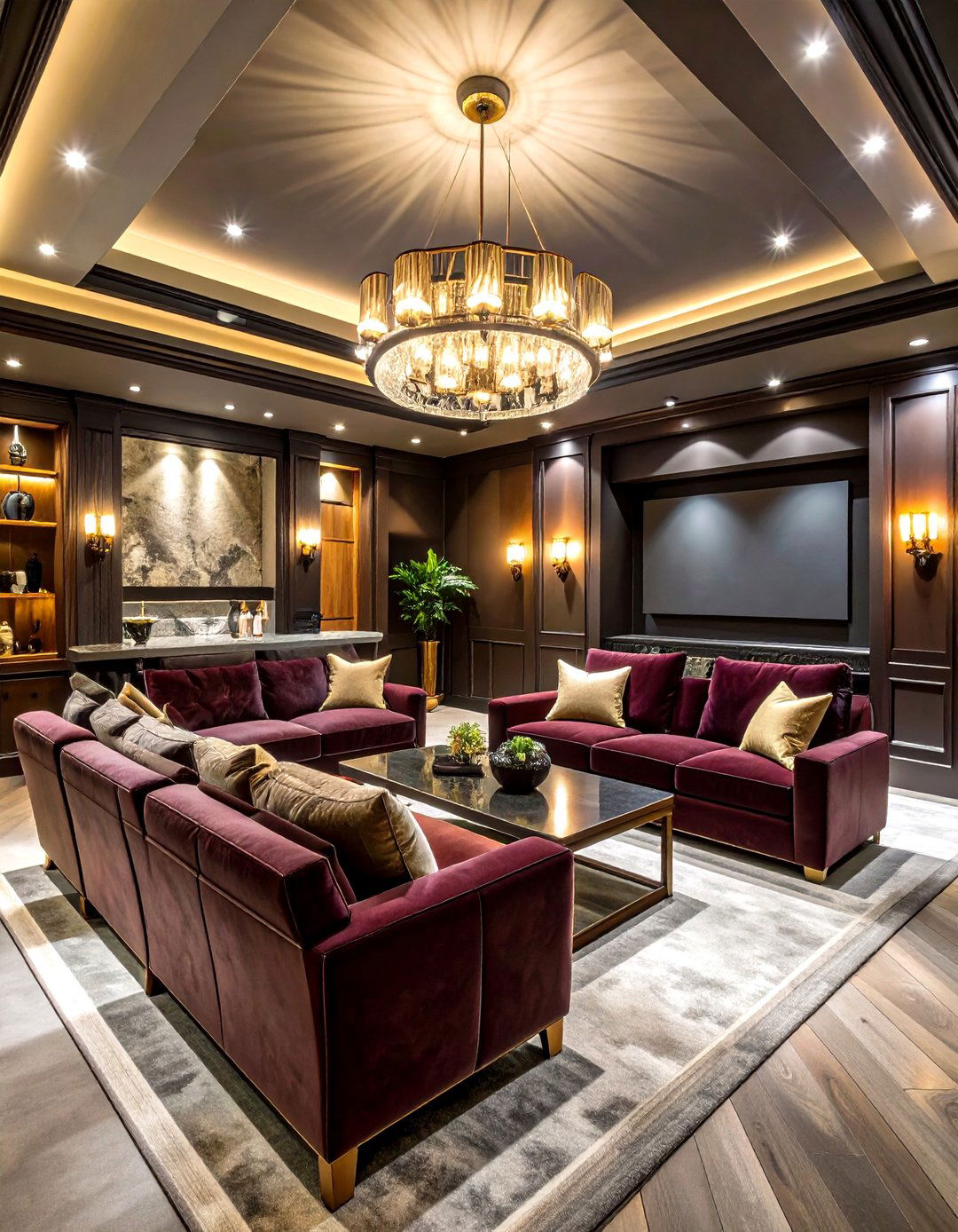 Luxury Basement Media Room Theater - 20 Media Room Ideas
