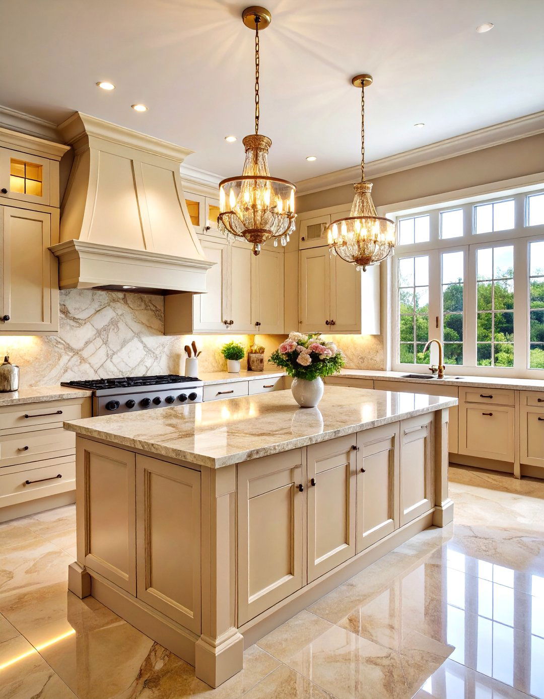 Luxury Beige Kitchen Cabinets with High End Finishes - 20 Kitchens With Beige Kitchen Cabinets