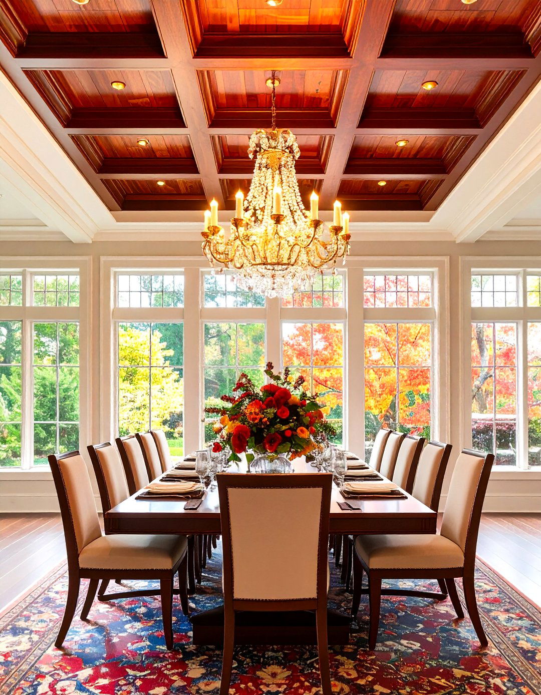 Luxury Coffered Reverse Tray Ceiling - 20 Reverse Tray Ceiling Ideas