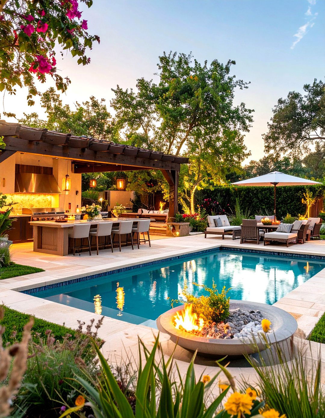 Luxury Entertainment Pool Landscaping - 20 Pool Landscaping Ideas