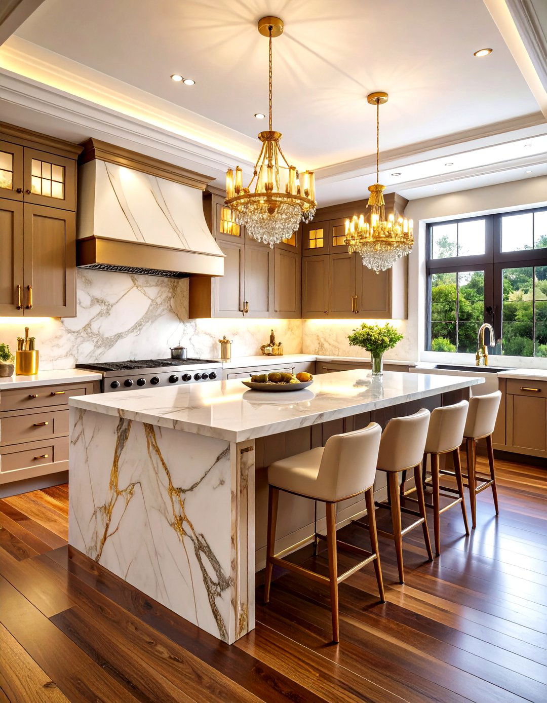 Luxury Gourmet Kitchen With Dark Wood Floors and High End Finishes - 20 Kitchen With Dark Wood Floors