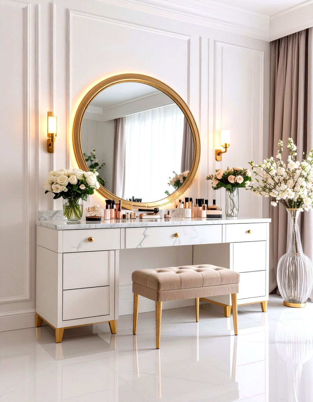Luxury Hotel Suite Makeup Room with Five Star Amenities - 20 Makeup Room Ideas