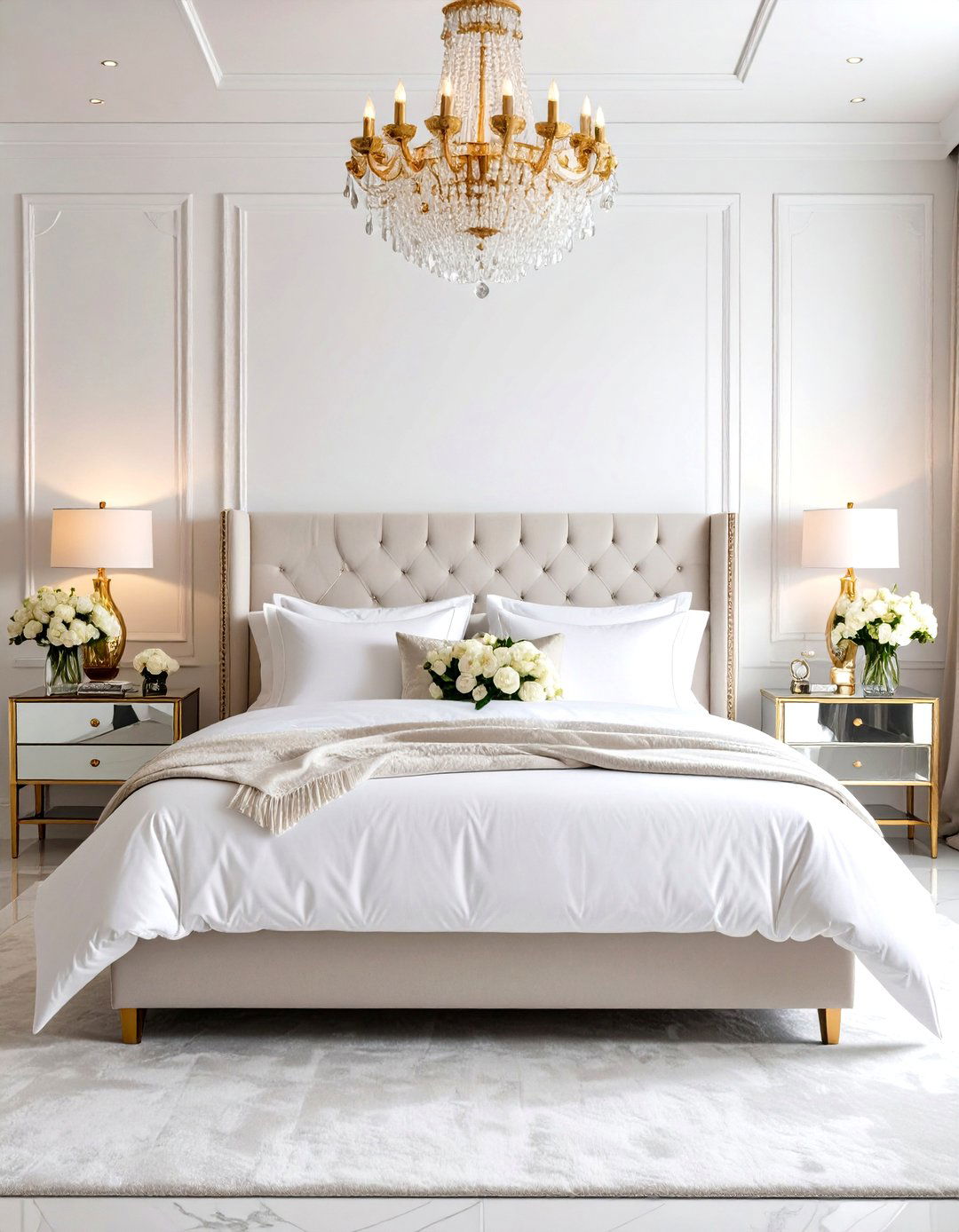 Luxury Hotel White Bedroom - 20 White Bedroom Ideas