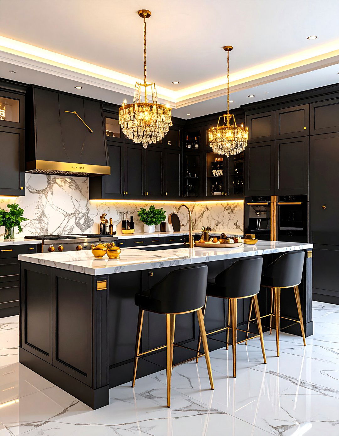 Luxury Kitchen With Black Appliances - 20 Kitchen With Black Appliances