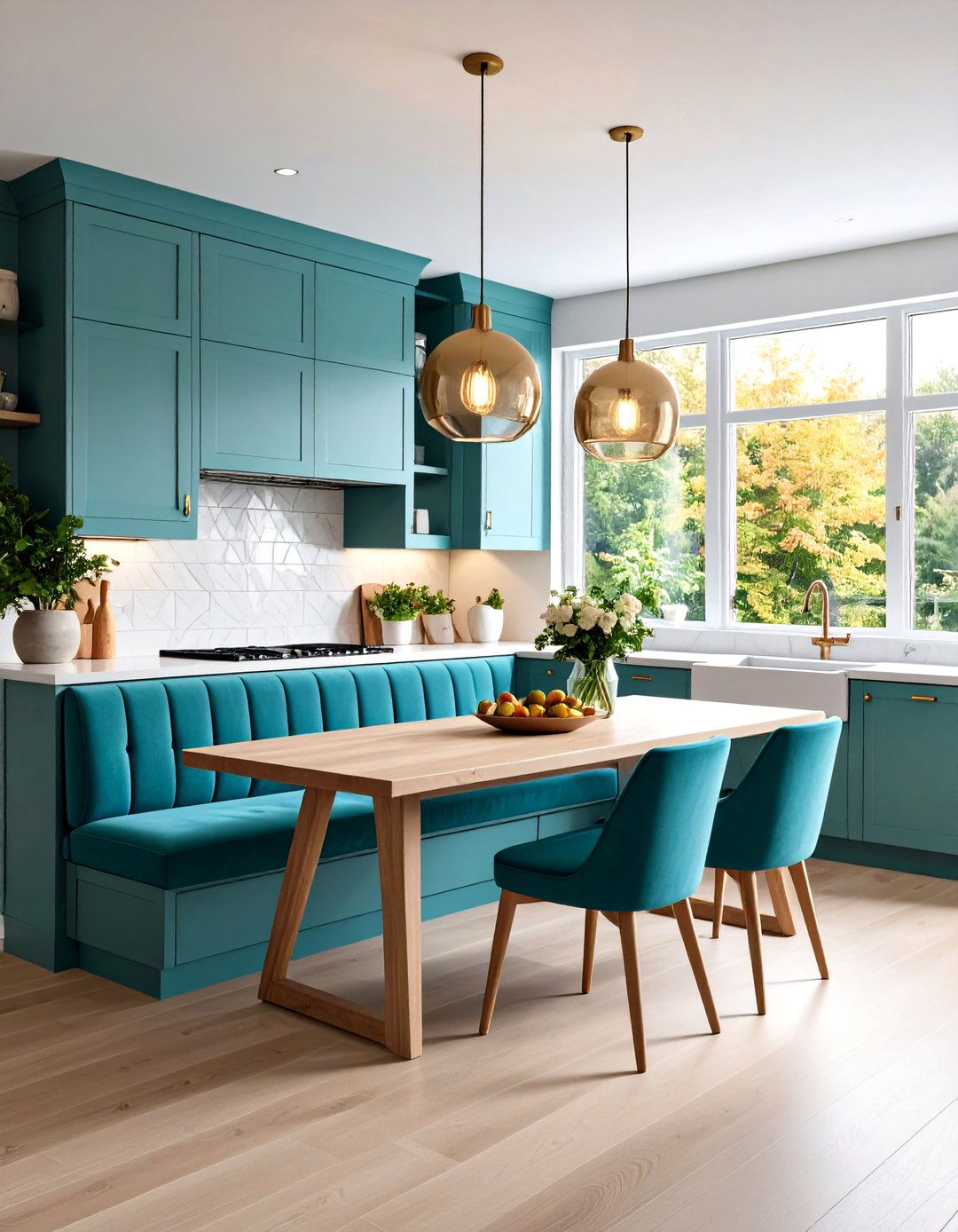 Luxury Kitchen with Breakfast Nook Integration - 20 Luxury Kitchen Ideas