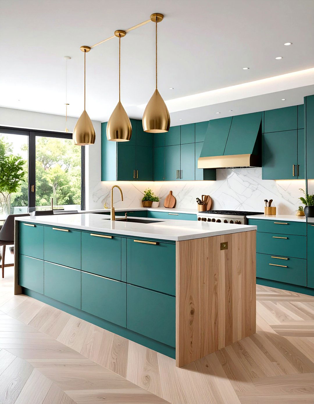 Luxury Kitchen with Curved Cabinet Sophistication - 20 Luxury Kitchen Ideas