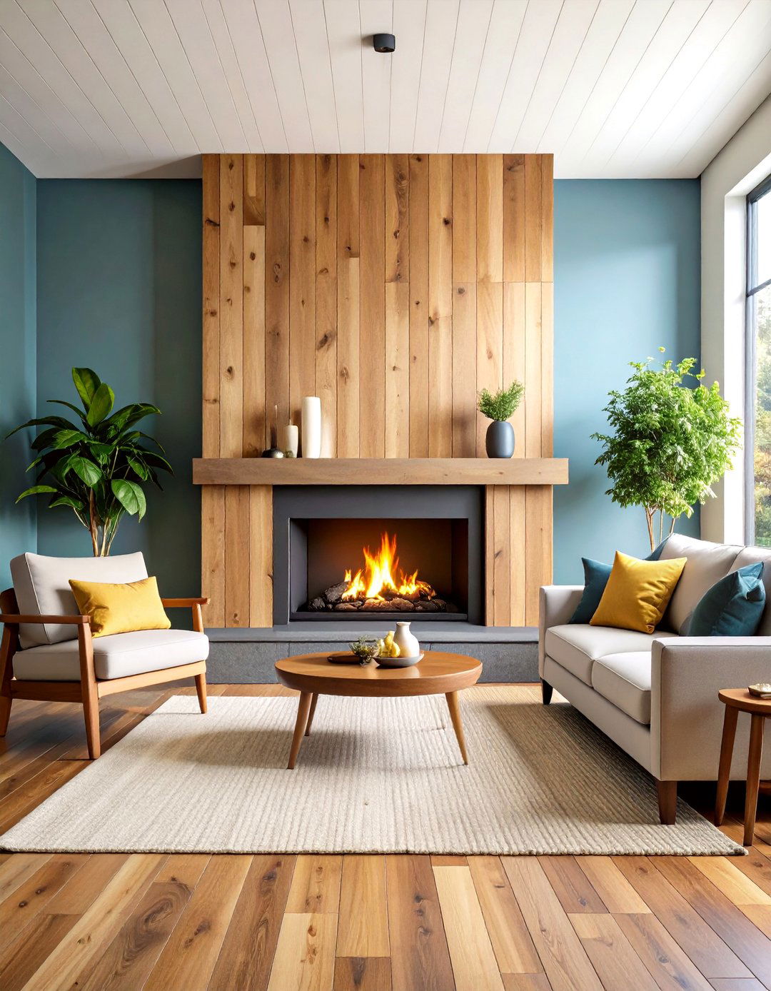 Luxury Linear Fireplace with White Marble Surround - 20 linear fireplace ideas