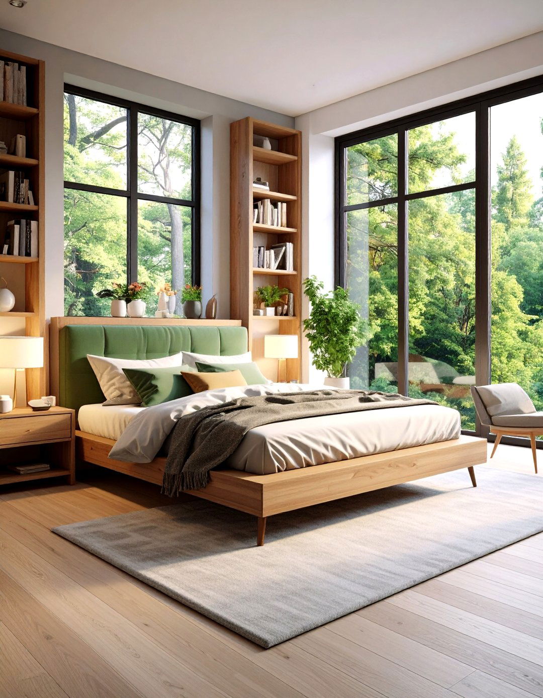 Luxury Modern Bedroom with Custom Window Seat Sanctuary - 20 luxury modern bedroom ideas