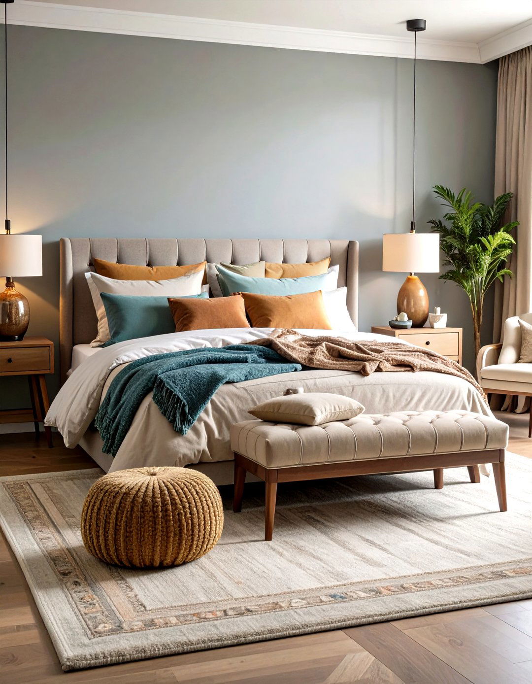 Luxury Modern Bedroom with Layered Lighting Design - 20 luxury modern bedroom ideas