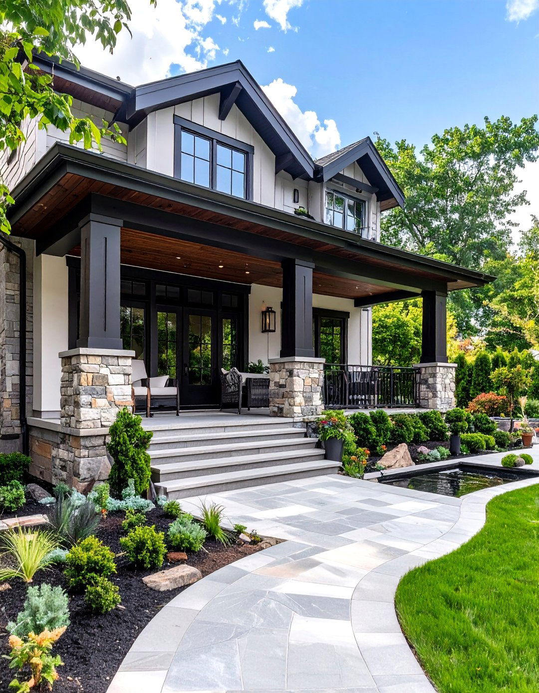 Luxury Modern Front Porch Pavilion - 20 Modern Front Porch Ideas