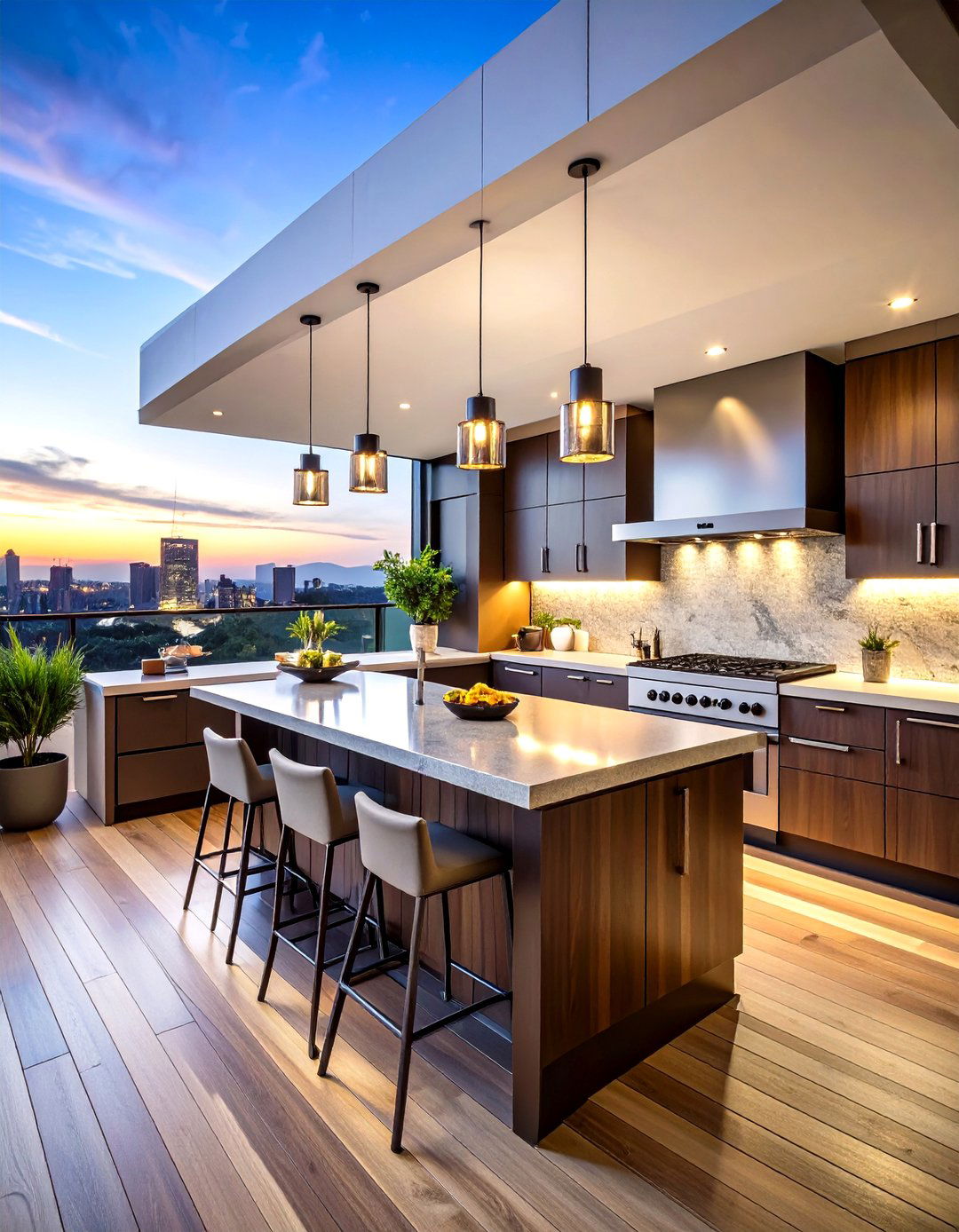 Luxury Resort Style Rooftop Kitchen - 20 Rooftop Kitchen Ideas