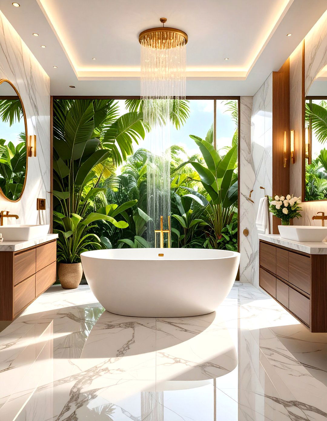 Luxury Resort Tropical Bathroom Opulence - 20 Tropical Bathroom Ideas