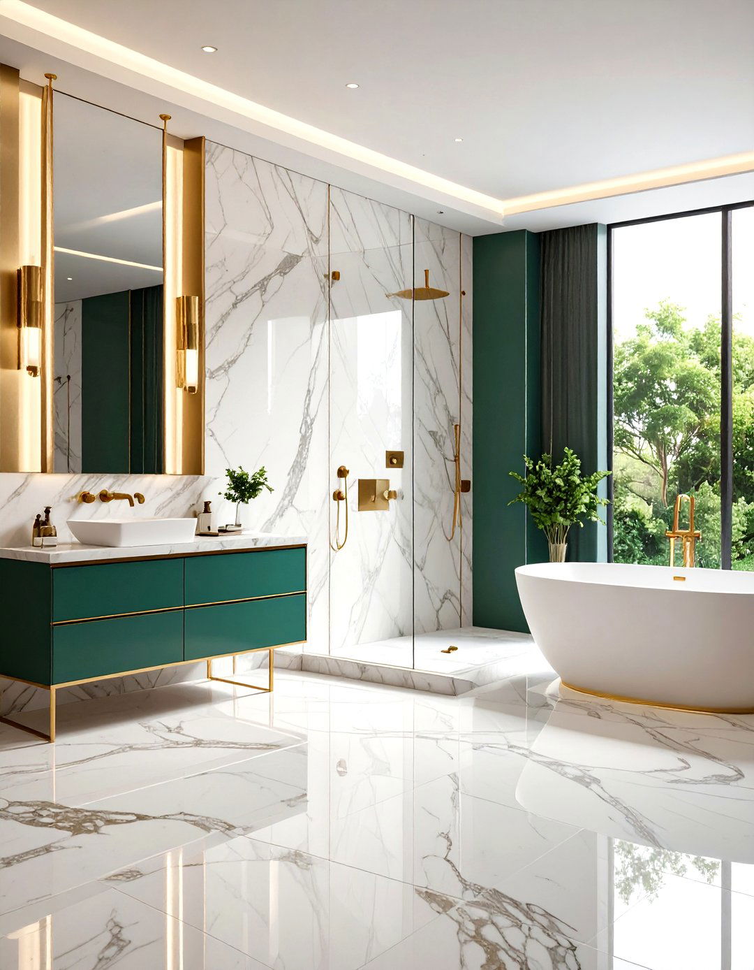 Luxury Shower with Carrara Marble Sanctuary Design - 20 Luxury Shower Ideas