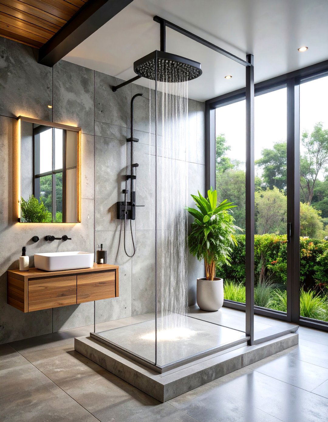 Luxury Shower with Industrial Modern Aesthetic Design - 20 Luxury Shower Ideas